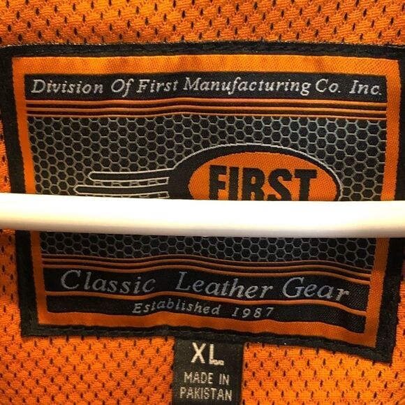 First Classics Men’s XL Black Padded Polyester Mesh Moto Jacket - Picture 7 of 14